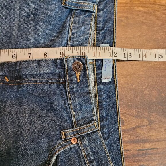 Levi's Jeans Womens 16 Bootcut 515 Button Flap Studded Mid Rise Stretch Denim - Picture 8 of 11